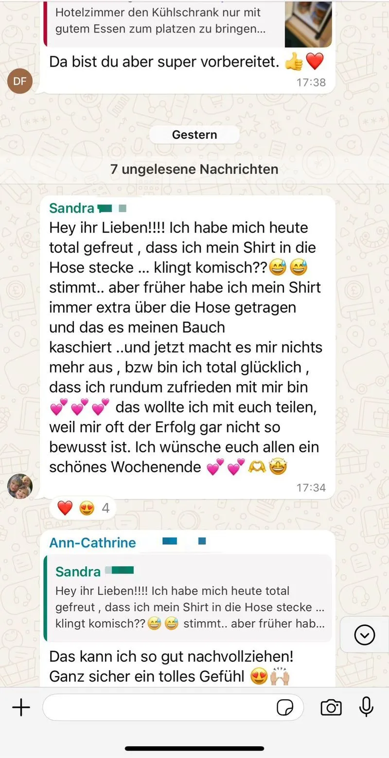 WhatsApp Erfahrungsbericht einer Teilnehmerin