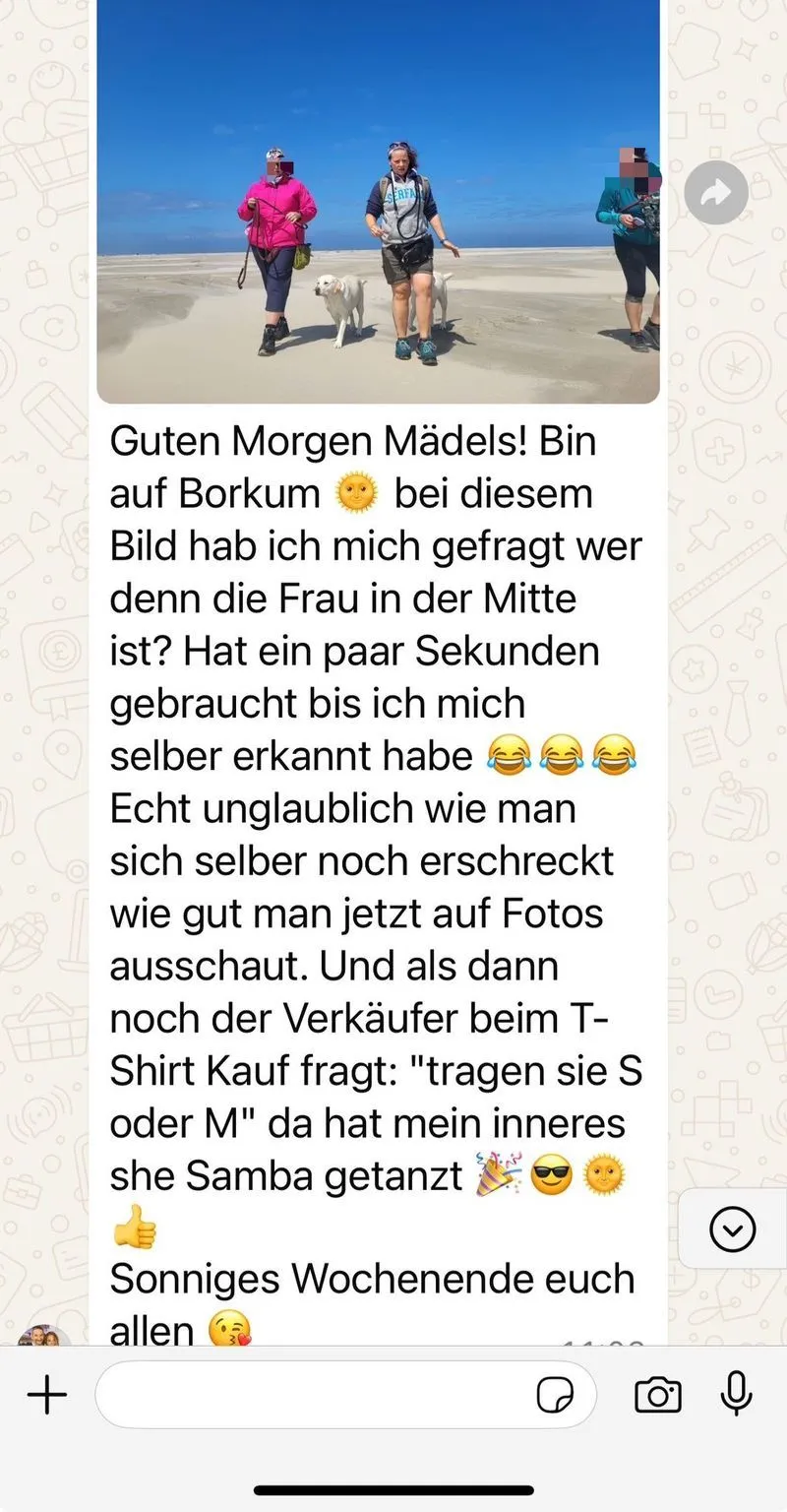 WhatsApp Erfahrungsbericht einer Teilnehmerin