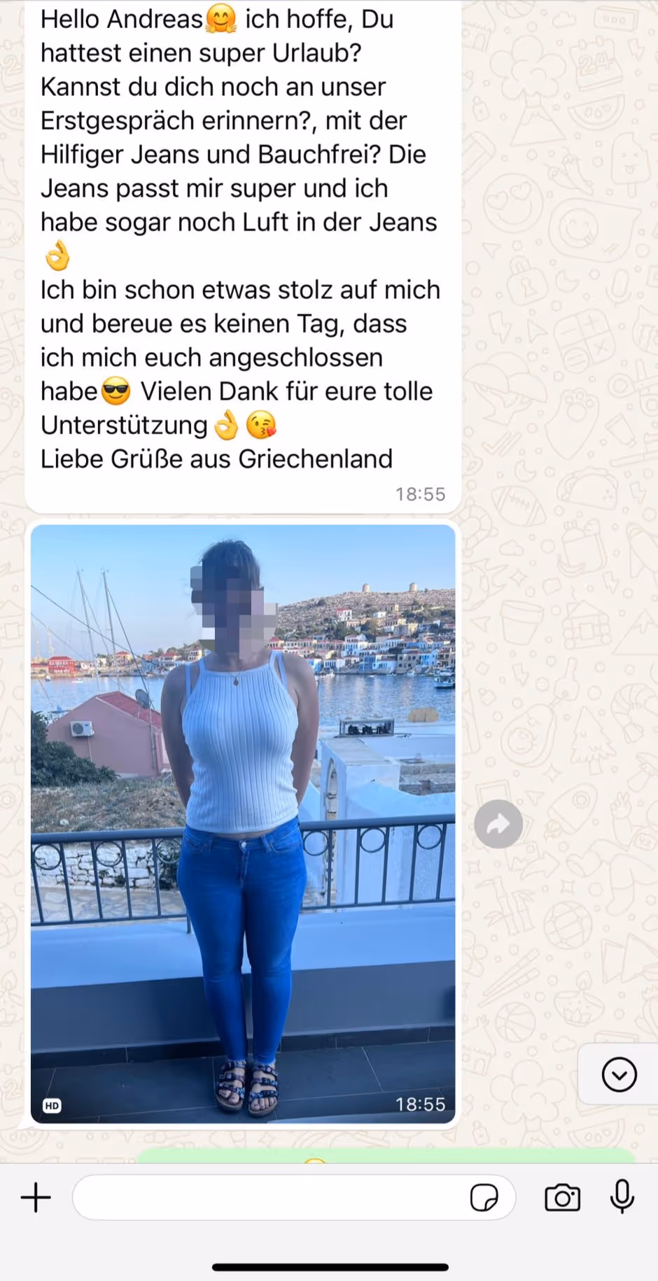 WhatsApp Erfahrungsbericht einer Teilnehmerin