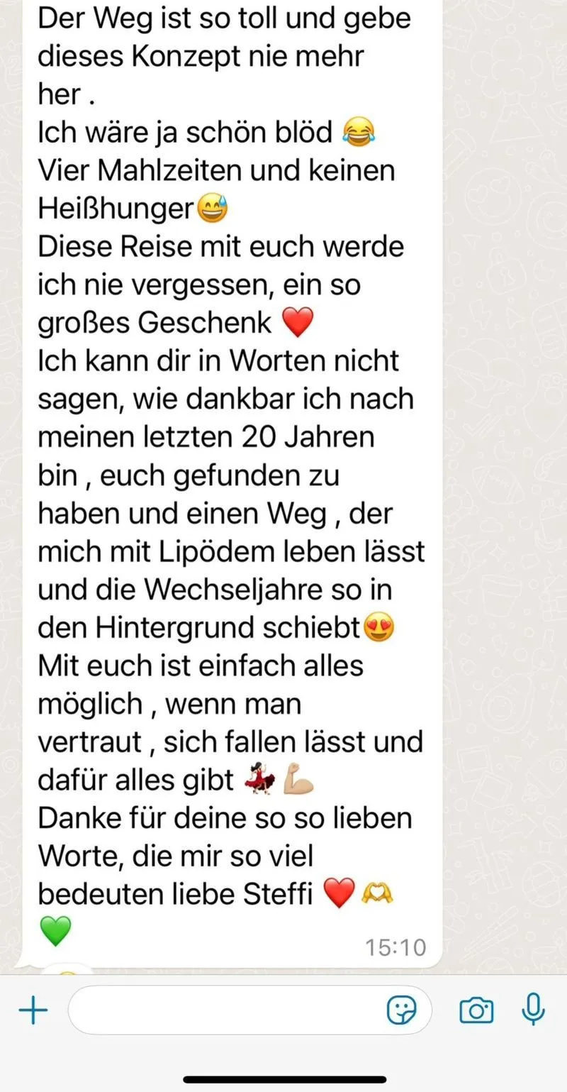 WhatsApp Erfahrungsbericht einer Teilnehmerin