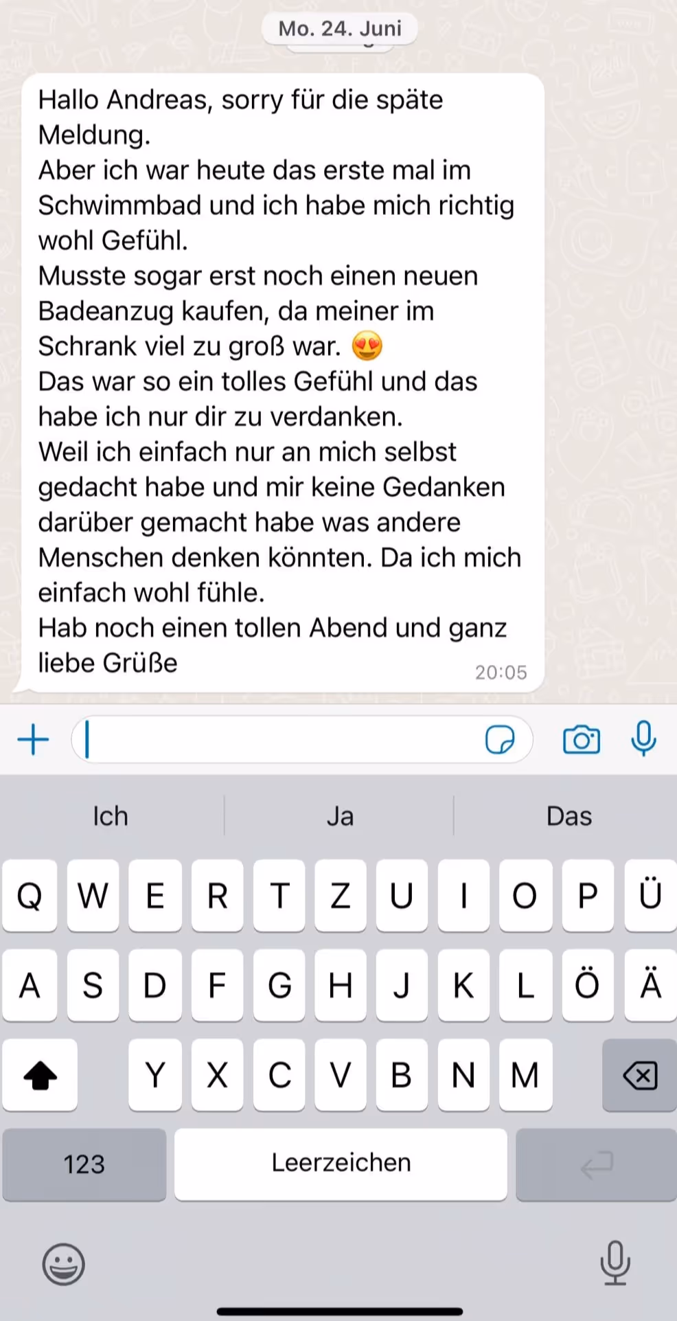 WhatsApp Erfahrungsbericht einer Teilnehmerin